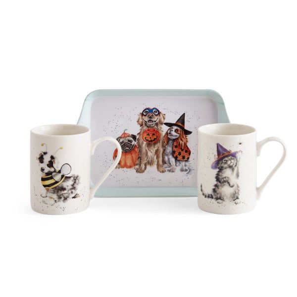 royal worcester Wrendale Designs Halloween Mug & Tray Set