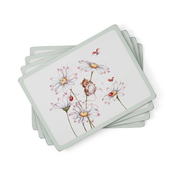 Royal Worcester Wrendale Designs Large Wildflowers 4 Placemats