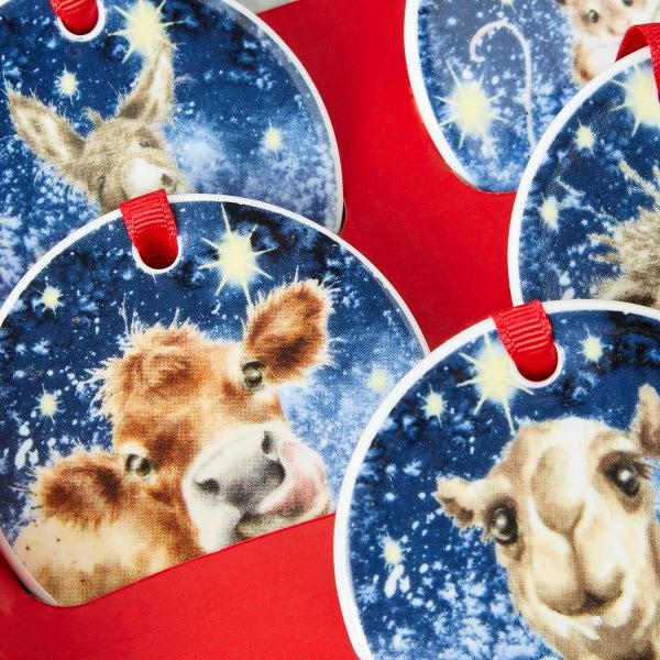 Royal Worcester Wrendale Designs Nativity Decorations