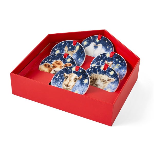 Royal Worcester Wrendale Designs Nativity Decorations