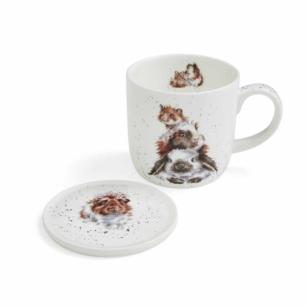 royal worcester Wrendale Designs Piggy Mug & Coaster Set