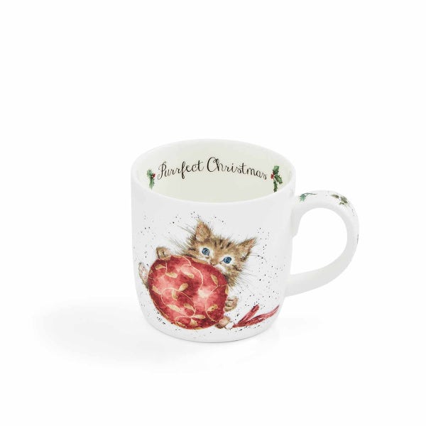 Royal Worcester Wrendale Designs Purrfect Christmas Mug