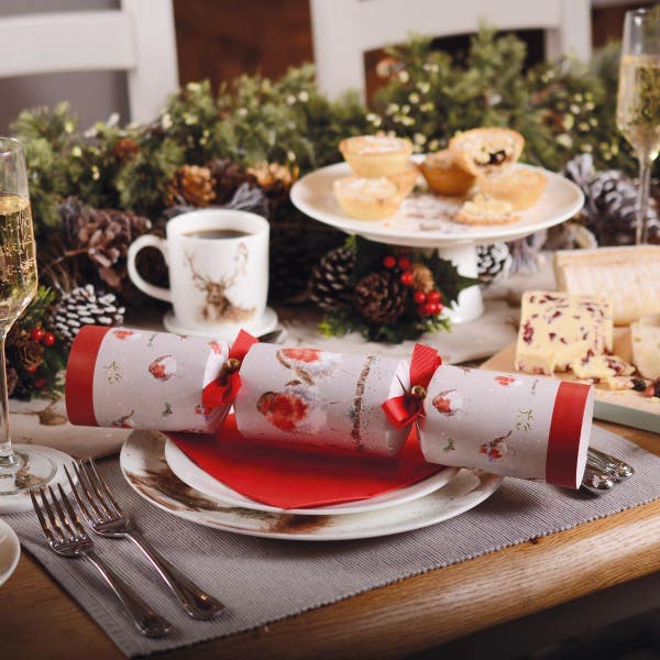 Royal Worcester Wrendale Designs Robin Set Of 6 Crackers
