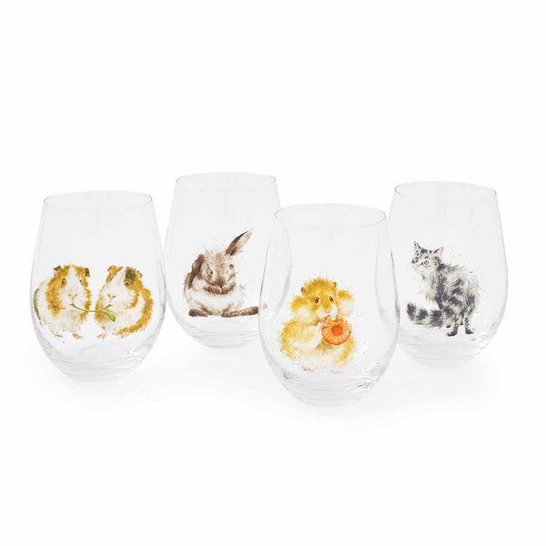 royal worcester Wrendale Designs Set of 4 Animal Tumblers