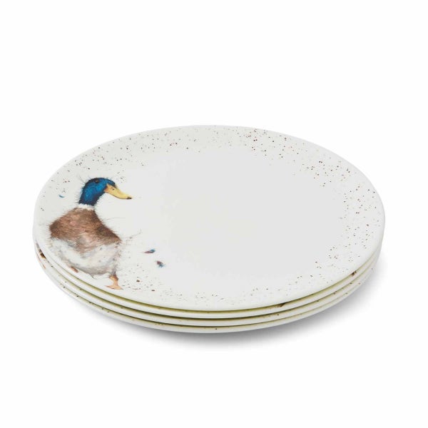 Royal Worcester Wrendale Designs Set Of 4 Coupe Plates