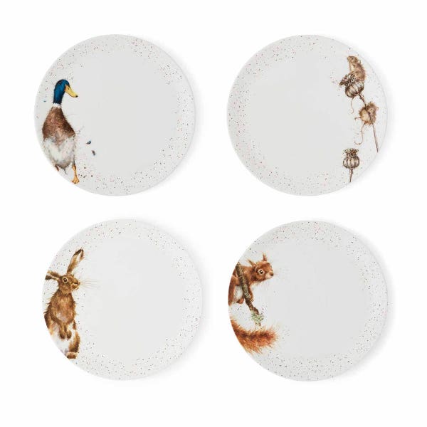 royal worcester Wrendale Designs Set of 4 Coupe Plates
