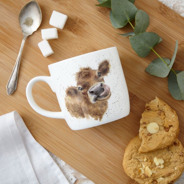 Royal Worcester Wrendale Designs Set Of 6 Mooo Mugs