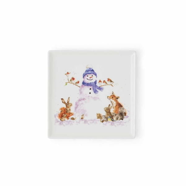 royal worcester Wrendale Designs Snowman Square Plate