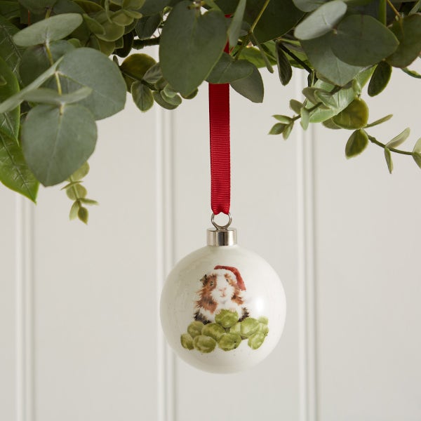 Royal Worcester Wrendale Designs Sprouts Christmas Bauble
