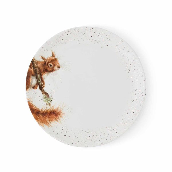 Royal Worcester Wrendale Designs Squirrel 4 Coupe Plates 26cm