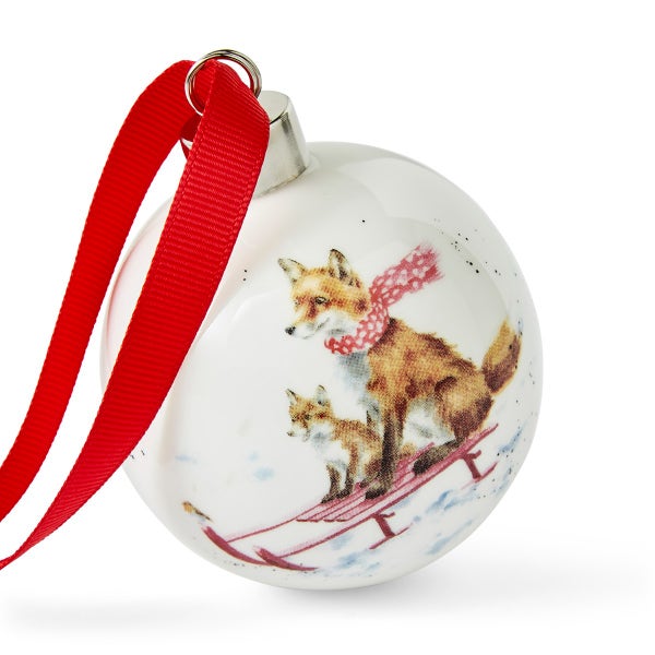 Royal Worcester Wrendale Designs The Sleigh Ride Bauble