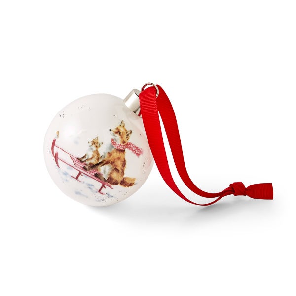 Royal Worcester Wrendale Designs The Sleigh Ride Bauble