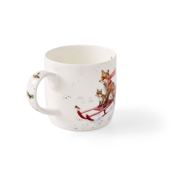 Royal Worcester Wrendale Designs The Sleigh Ride Mug
