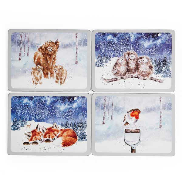 royal worcester Wrendale Designs Winter Sky 4 Placemats