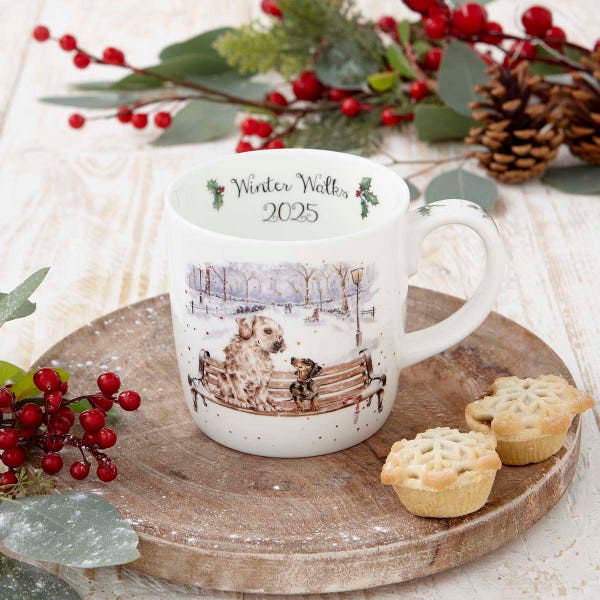 Royal Worcester Wrendale Designs Winter Walks Limited Edition Mug