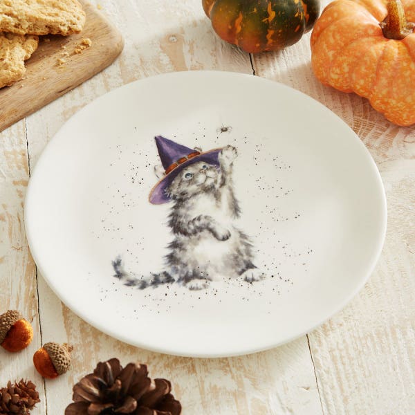 Royal Worcester Wrendale Designs Witches Cat Coupe Plate