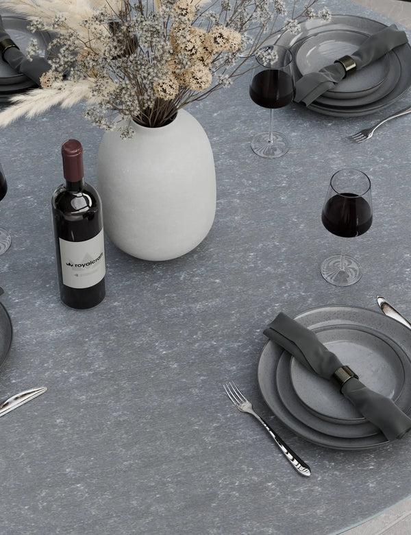 Royalcraft Aspen 4 Seater Round Ceramic Glass Dining Set With Aspen Rope Chairs