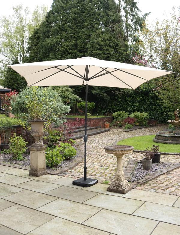 royalcraft Crank and Tilt Rectangular Parasol - Ivory