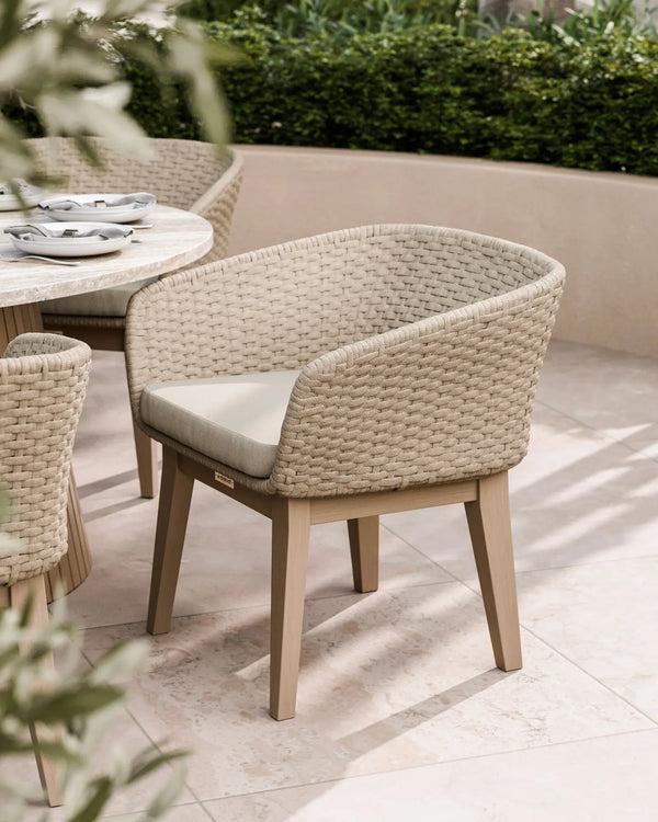 Royalcraft Jupiter 6 Seater Ellipse D Conical Dining Set With Eden Dawn Dining Ch