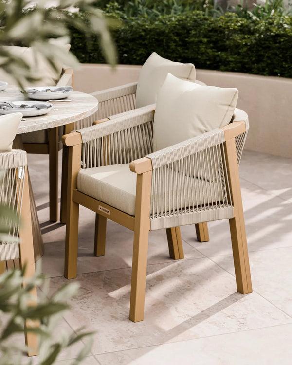 Royalcraft Jupiter 8 Seater Ellipse D Conical Dining Set With Roma Dining Chairs