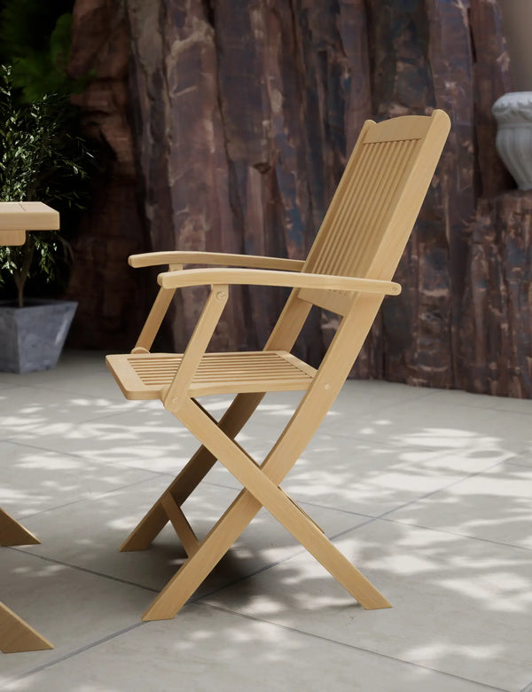 Royalcraft London 2 Seater Square Folding Bistro Set With London Folding Armchair