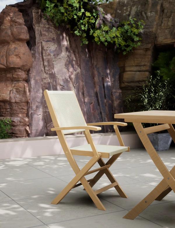 Royalcraft London 2 Seater Square Folding Bistro Set With London Rope Folding Arm