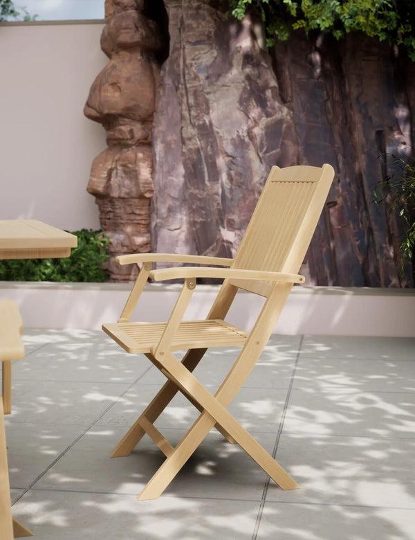 Royalcraft London 4 Seater Square Folding Set With London Folding Armchairs