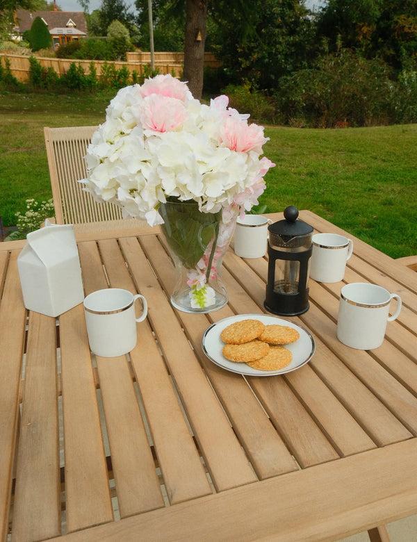 Royalcraft London 4 Seater Square Folding Set With London Rope Folding Armchairs