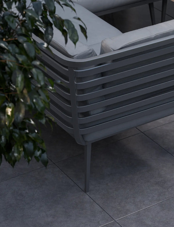 Royalcraft Mayfair Corner Lounging Set With Fire Pit Table And 2 Benches