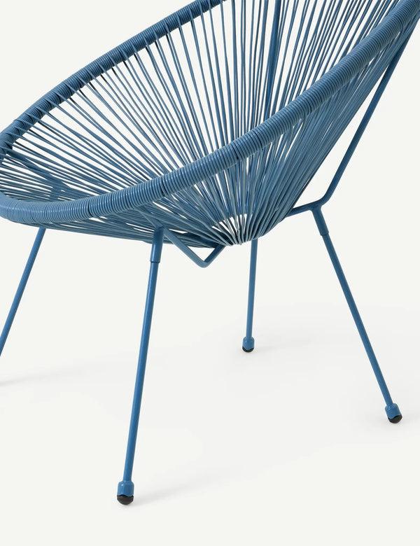 Royalcraft Monaco 2 Seater Egg Chair Bistro Set - Light Blue