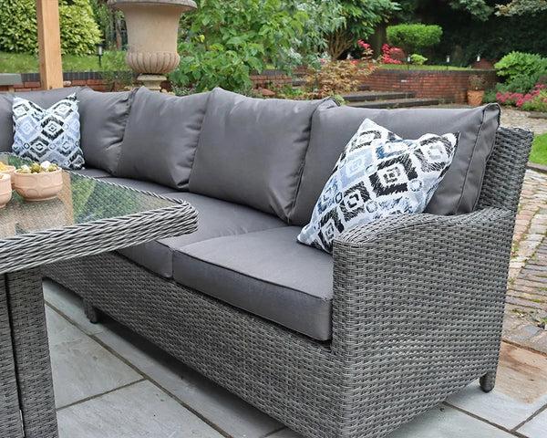 Royalcraft Paris 8 Seater Deluxe Modular Corner Dining & Lounging Set -with Squar