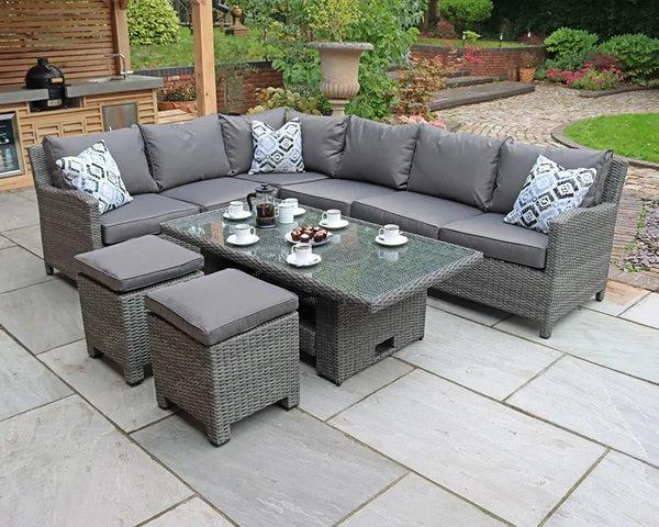 Royalcraft Paris 8 Seater Deluxe Modular Corner Dining & Lounging Set