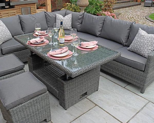 Royalcraft Paris 8 Seater Deluxe Modular Corner Dining & Lounging Set