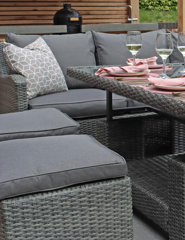 Royalcraft Paris 8 Seater Deluxe Modular Corner Dining & Lounging Set