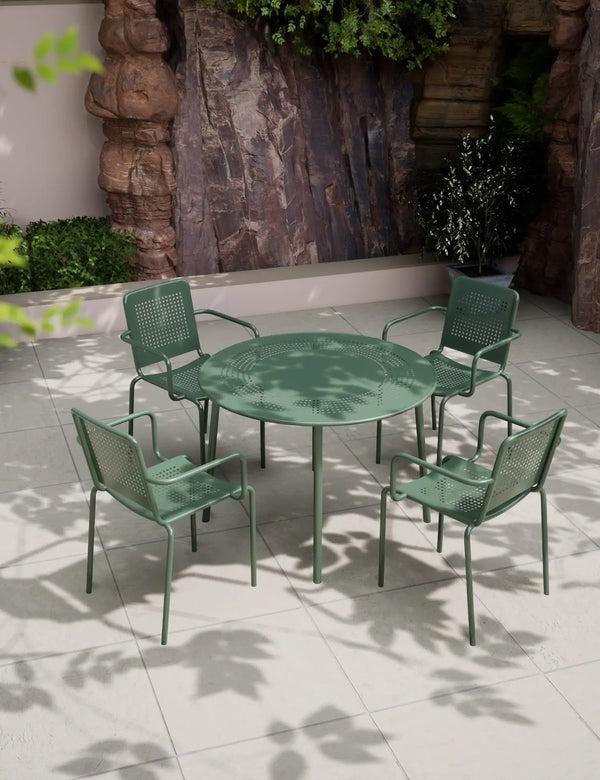 royalcraft Porto 4 Seater Round Dining Set in Olive