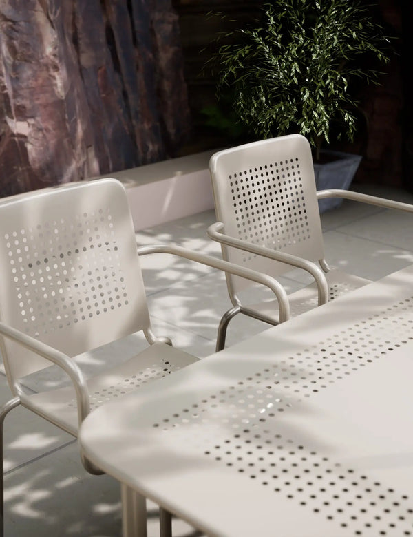 Royalcraft Porto 6 Seater Rectangular Dining Set In Champagne