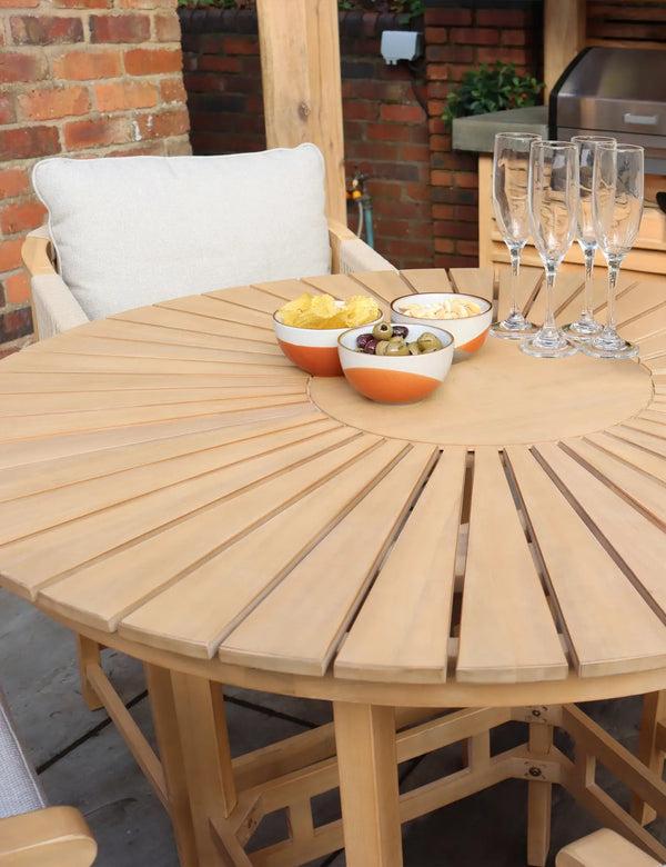 Royalcraft Roma 100cm Round Sunray High Bar Table With 4 Roma Deluxe Bar Stools