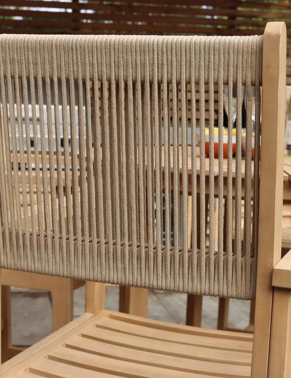 Royalcraft Roma 100cm Round Sunray High Bar Table With 4 Roma Rope Bar Stools