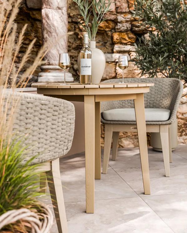 Royalcraft Roma 2 Seater Round Sunray Bistro Set With Eden Dawn Chair