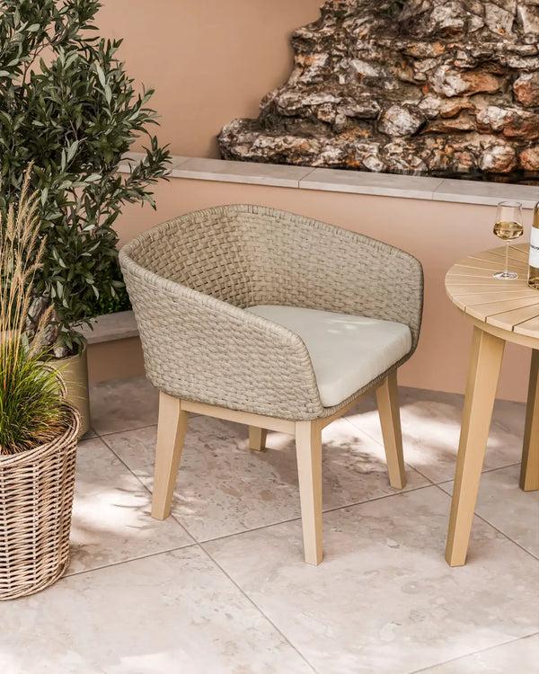 Royalcraft Roma 2 Seater Round Sunray Bistro Set With Eden Dawn Chair