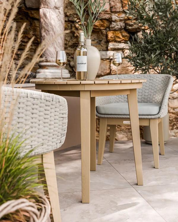 Royalcraft Roma 2 Seater Round Sunray Bistro Set With Eden Dusk Chair