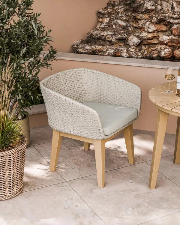 Royalcraft Roma 2 Seater Round Sunray Bistro Set With Eden Dusk Chair