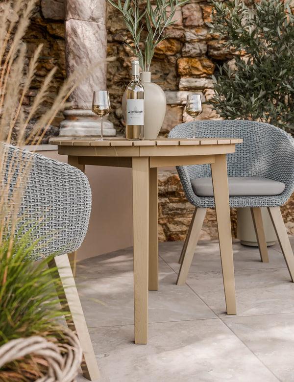 Royalcraft Roma 2 Seater Round Sunray Bistro Set With Sol Dining Chairs