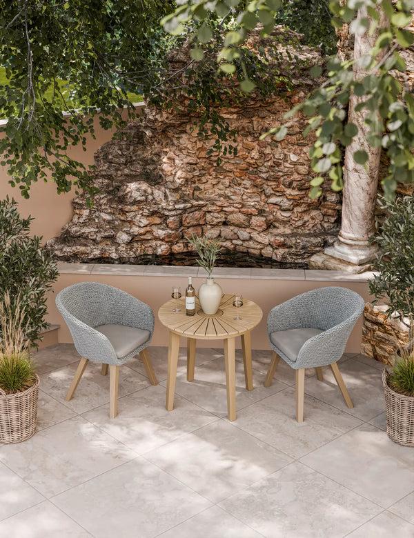 royalcraft Roma 2 Seater Round Sunray Bistro Set with Sol Dining Chairs