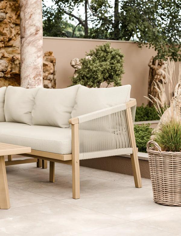 Royalcraft Roma 5 Seater Corner Lounge Set With 90cm Square Coffee Table