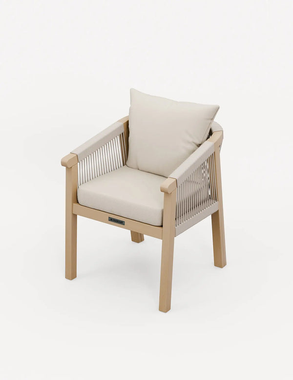 Royalcraft Roma 6 Seater Round Sunray With Terrazzo Insert Dining Set With Roma D