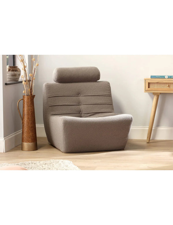 Royalcraft Arlo Grey Boucle Lounge Chair