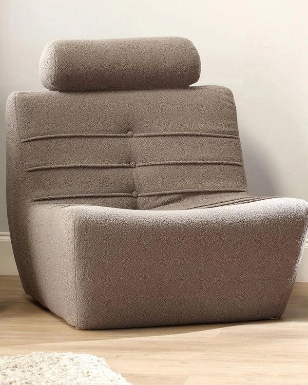 royalcraft Arlo Grey Boucle Lounge Chair
