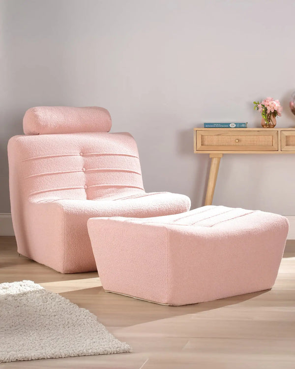 royalcraft Arlo Pink Boucle Chair
