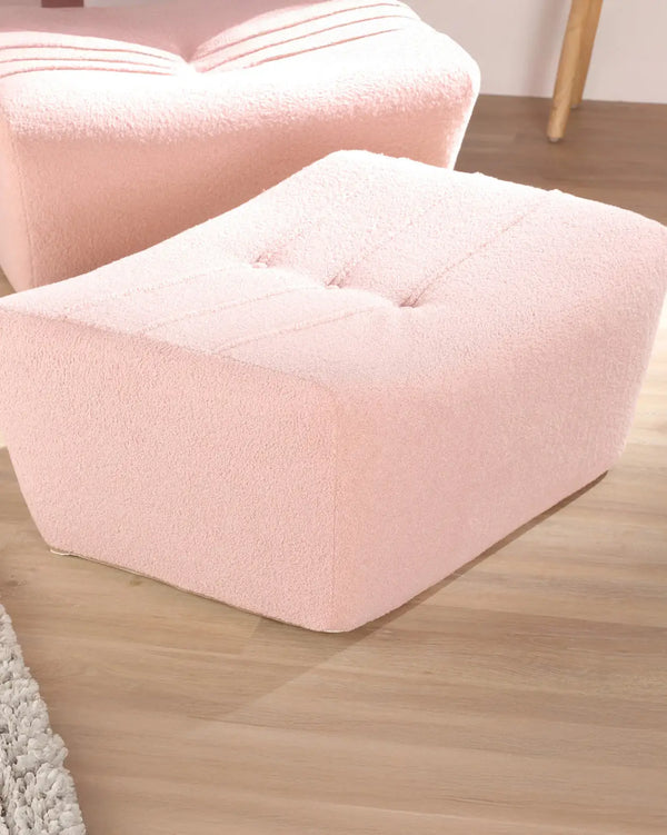 royalcraft Arlo Pink Boucle Footstool